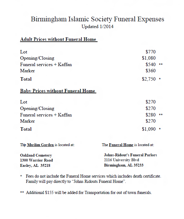 are funeral costs tax deductible
